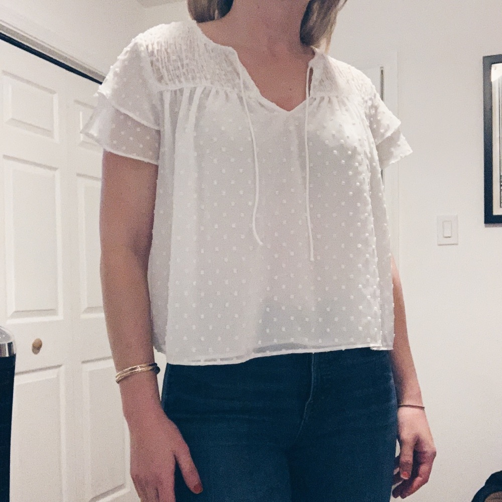 Zara white blouse